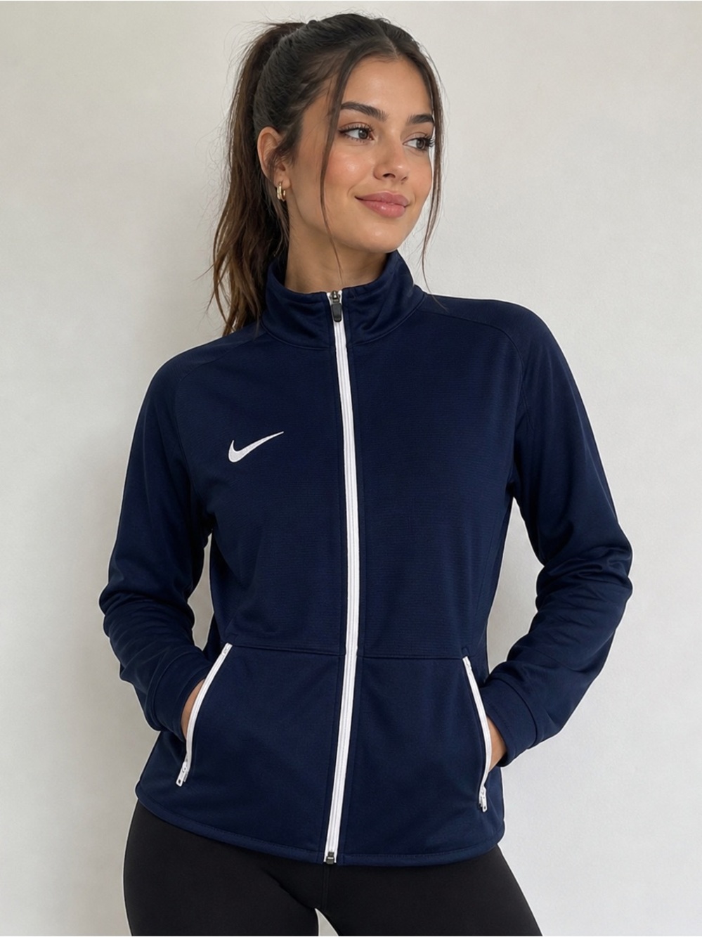 Nike Women's Navy Full-Zip Jacket